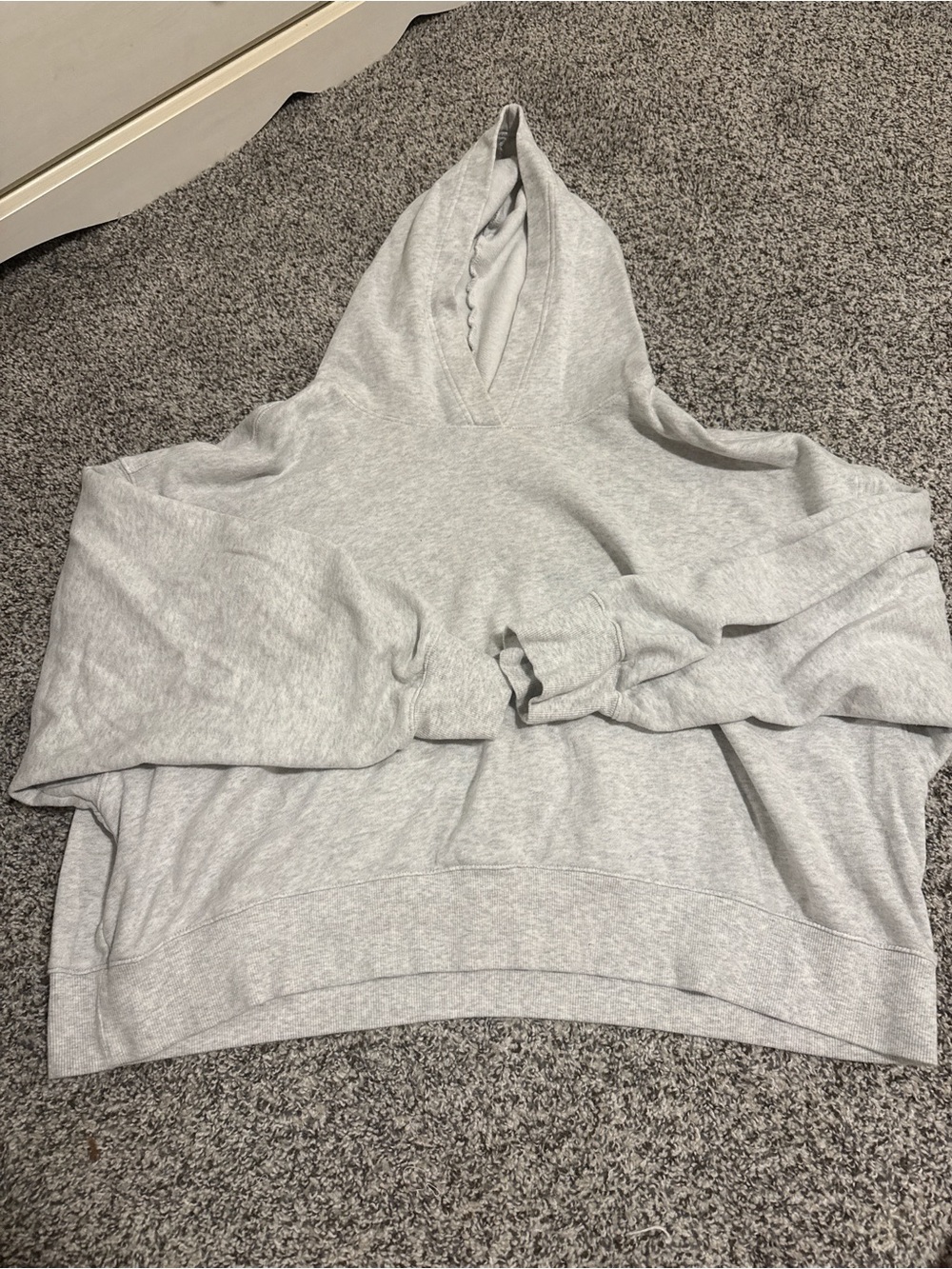 Old Navy Light Gray Hooded Pullover Sweatshirt